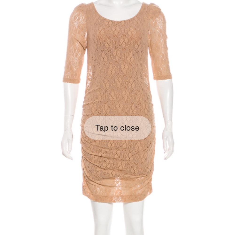 sandro beige mini dress